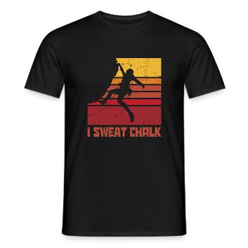 I Sweat Chalk Graphic Bouldering Mountaineering Cl - Männer T-Shirt - Schwarz - Vorne - AI Model Male 178 light (178cm)