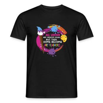 Ensuite, certains deviennent professeurs d’art Professeur d’éducation - T-shirt homme - noir - Devant - AI Model Male 178 light (178cm)