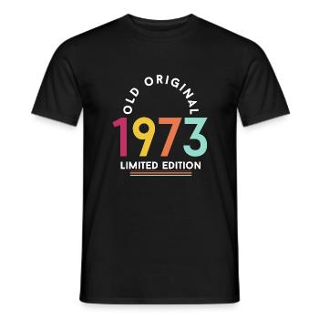 50th Birthday, Old Original 1973 Limited Edition - Men's T-Shirt - black - Front - AI Model Male 178 light (178cm)
