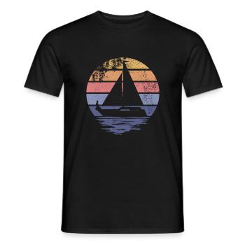 voilier voilier voilier voilier voilier voilier - T-shirt homme - noir - Devant - AI Model Male 178 light (178cm)