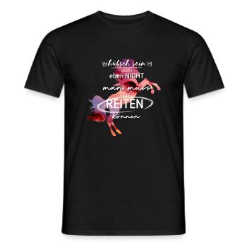 REITEN- Sprüche - Männer T-Shirt - Schwarz - Vorne - AI Model Male 178 light (178cm)