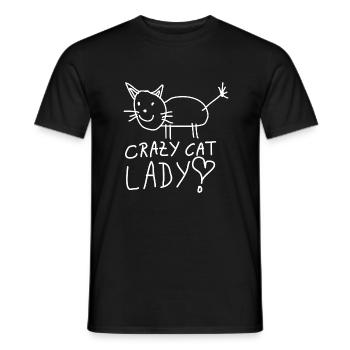 Cat Pet Crazy Cat Lady - T-shirt homme - noir - Devant - AI Model Male 178 light (178cm)