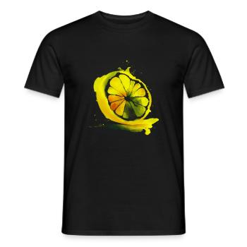 Lemon Splash - Men's T-Shirt - black - Front - AI Model Male 178 light (178cm)