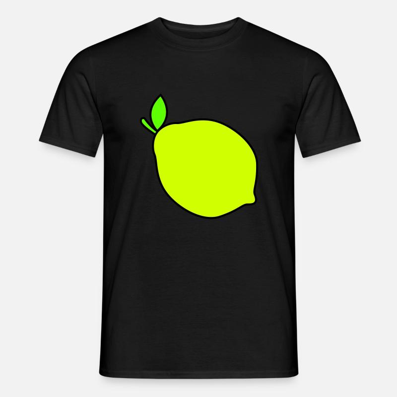 zitrone - Männer T-Shirt - Schwarz