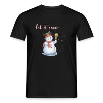 let it snow - Männer T-Shirt - Schwarz - Vorne - AI Model Male 178 light (178cm)