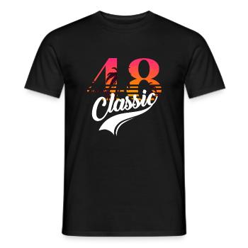 Vintage 1948-48th anniversary - Men's T-Shirt - black - Front - AI Model Male 178 light (178cm)