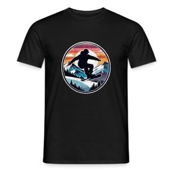 snowboard neige et ski - T-shirt homme - noir - Devant - AI Model Male 178 light (178cm)