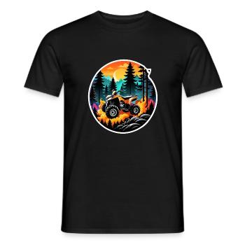 quad et tout terrain - T-shirt homme - noir - Devant - AI Model Male 178 light (178cm)