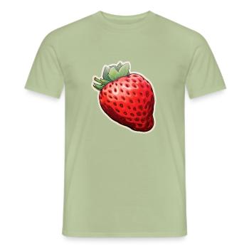 Fraise - T-shirt homme - vert sauge - Devant - AI Model Male 178 light (178cm)