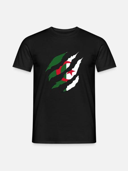 Algerische Flagge - Algerische Geschenkidee - Männer T-Shirt - Schwarz
