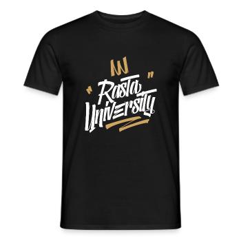 Rasta University Graffiti Tag Style Reggae - Men's T-Shirt - black - Front - AI Model Male 178 light (178cm)