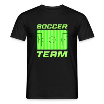 rasen fussball soccer - Männer T-Shirt - Schwarz - Vorne - AI Model Male 178 light (178cm)