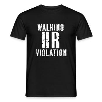 Walking HR Violation - Men's T-Shirt - black - Front - AI Model Male 178 light (178cm)