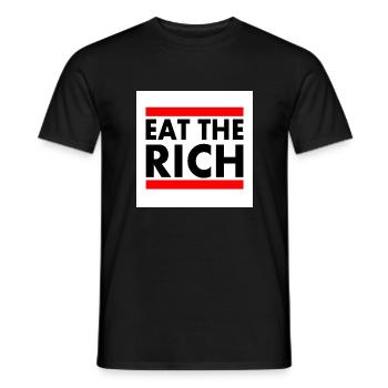 Eat the rich - T-shirt homme - noir - Devant - AI Model Male 178 light (178cm)