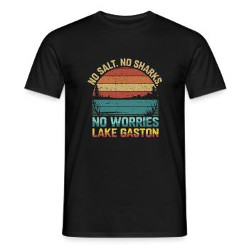 Entspannung am Lake Gaston - Männer T-Shirt - Schwarz - Vorne - AI Model Male 178 light (178cm)