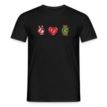 Chess Player Peace Love Chess - Männer T-Shirt - Schwarz - Vorne - AI Model Male 178 light (178cm)