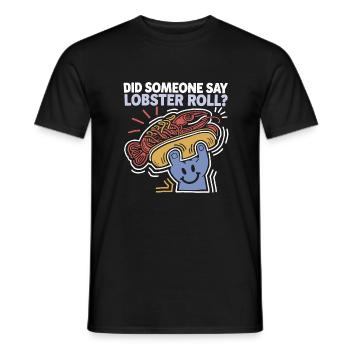 For all seafood lovers - Men's T-Shirt - black - Front - AI Model Male 178 light (178cm)