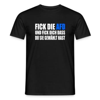 FCK AFD - Gegen Rechts - halte deine umwelt sauber - Männer T-Shirt - Schwarz - Vorne - AI Model Male 178 light (178cm)