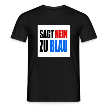 dit non au bleu - T-shirt homme - noir - Devant - AI Model Male 178 light (178cm)