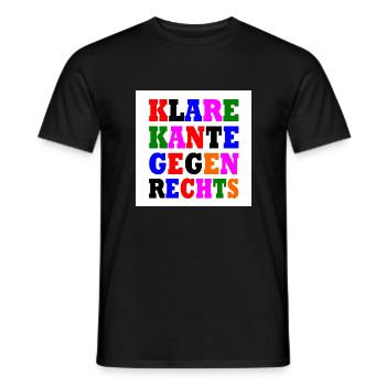 klare kante gegen rechts - Männer T-Shirt - Schwarz - Vorne - AI Model Male 178 light (178cm)