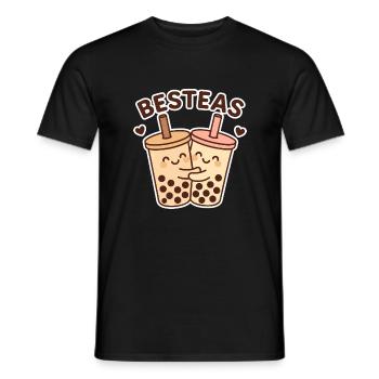 Besties - Männer T-Shirt - Schwarz - Vorne - AI Model Male 178 light (178cm)