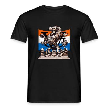VOC Nederlandse Leeuw - Men's T-Shirt - black - Front - AI Model Male 178 light (178cm)