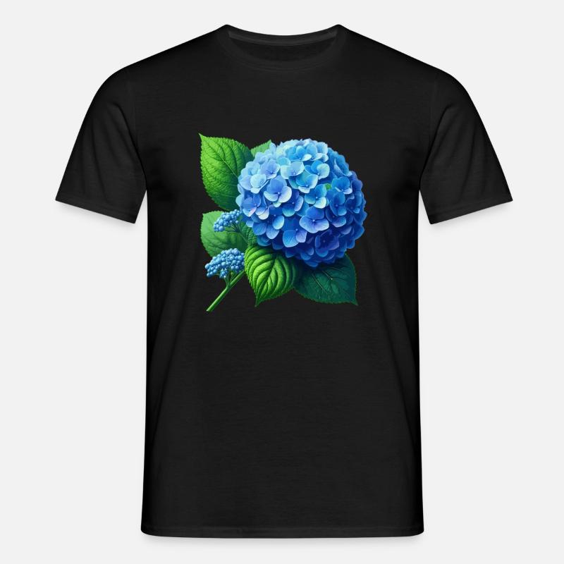 Hortensia blå - T-shirt til herrer - sort