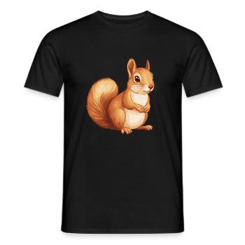 Eichhörnchen - Männer T-Shirt - Schwarz - Vorne - AI Model Male 178 light (178cm)