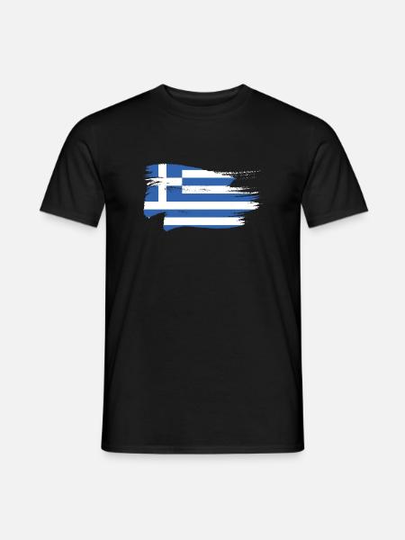 Grèce Drapeau Grec - T-shirt homme - noir