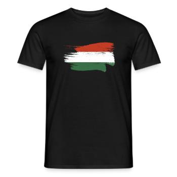 Hungary Flag Hungarian Flag Balaton Hungary - Men's T-Shirt - black - Front - AI Model Male 178 light (178cm)