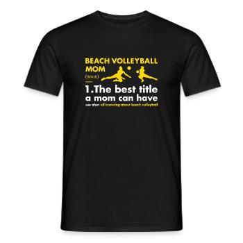 Sport Maman Définition Volleyball de plage - T-shirt homme - noir - Devant - AI Model Male 178 light (178cm)