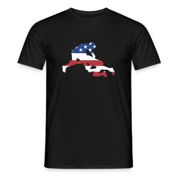 Sport Us Flag Kabaddi - Men's T-Shirt - black - Front - AI Model Male 178 light (178cm)