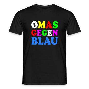 Omas gegen blau - Männer T-Shirt - Schwarz - Vorne - AI Model Male 178 light (178cm)