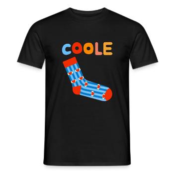 Chaussette cool - design motivant amusant - T-shirt homme - noir - Devant - AI Model Male 178 light (178cm)