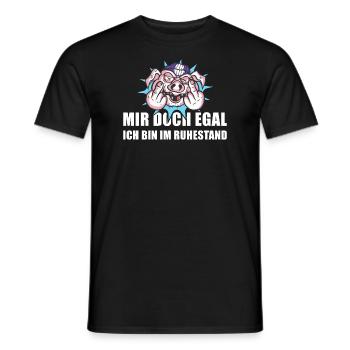 Mir Doch Egal Ich Bin Im Ruhestand Rente - Männer T-Shirt - Schwarz - Vorne - AI Model Male 178 light (178cm)