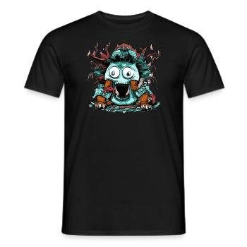 Design de monstre cool - T-shirt homme - noir - Devant - AI Model Male 178 light (178cm)