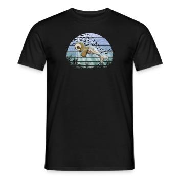 Fantasy Underwater Kawaii Sloth Mermaid - Men's T-Shirt - black - Front - AI Model Male 178 light (178cm)