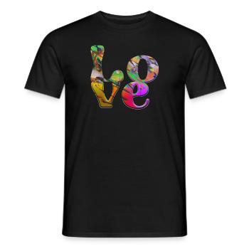 Graffiti,love,font,chrome,colorful,love,colorful - Men's T-Shirt - black - Front - AI Model Male 178 light (178cm)
