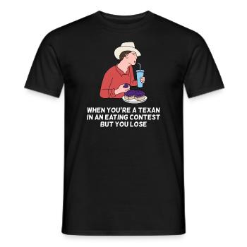 Essenswettbewerb Texas Design für stolze Texaner - Männer T-Shirt - Schwarz - Vorne - AI Model Male 178 light (178cm)