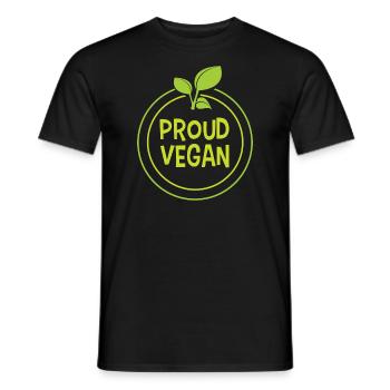 Symbol for proud vegans - Men's T-Shirt - black - Front - AI Model Male 178 light (178cm)