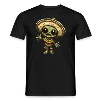 Cinco de Mayo Alien Zombie Feier Design - Männer T-Shirt - Schwarz - Vorne - AI Model Male 178 light (178cm)
