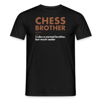 Chess Player Brother Definition Chess - Männer T-Shirt - Schwarz - Vorne - AI Model Male 178 light (178cm)