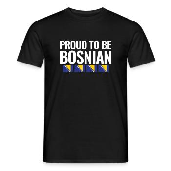 Proud To Be Bosnian Bosnien Balkan Bosnisch - Männer T-Shirt - Schwarz - Vorne - AI Model Male 178 light (178cm)