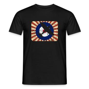 Retro Spitfire WW2 - Royal Air Force - Männer T-Shirt - Schwarz - Vorne - AI Model Male 178 light (178cm)