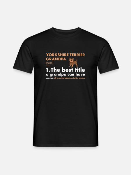Yorkshire Terrier Grandpa Definition - Men's T-Shirt - black