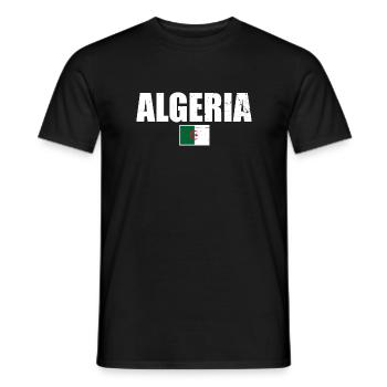 Algeria Algeria Algerian flag - Men's T-Shirt - black - Front - AI Model Male 178 light (178cm)