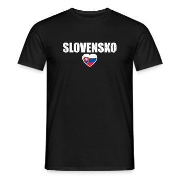 Slovensko Slovakia Slovak flag Slovak - Men's T-Shirt - black - Front - AI Model Male 178 light (178cm)