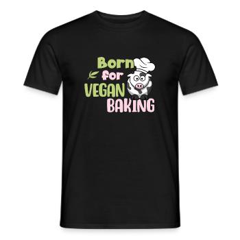 Born for Vegan Baking - Männer T-Shirt - Schwarz - Vorne - AI Model Male 178 light (178cm)