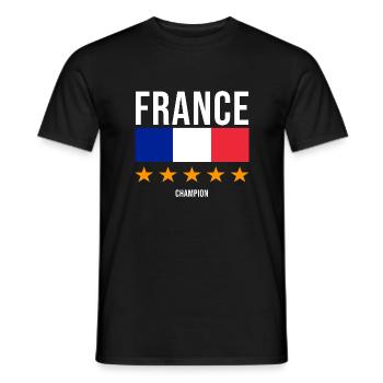France champion - T-shirt homme - noir - Devant - AI Model Male 178 light (178cm)