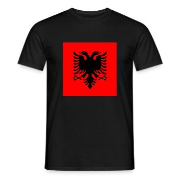 Albania - albania - Men's T-Shirt - black - Front - AI Model Male 178 light (178cm)
